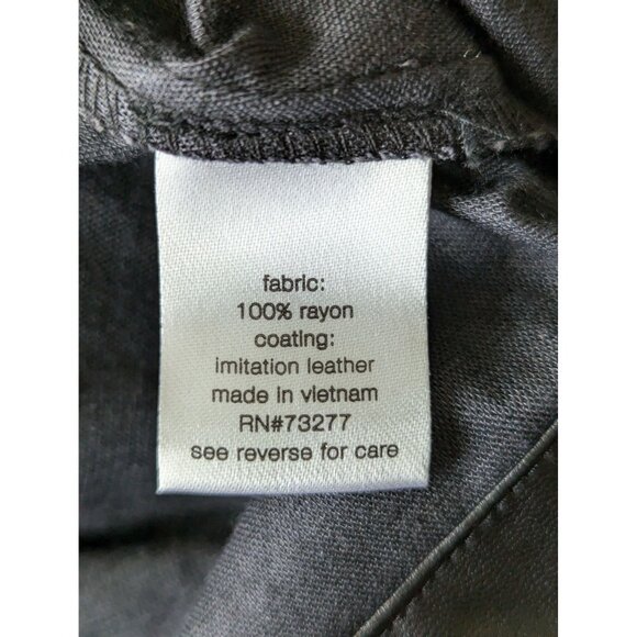 Elizabeth and James Vegan Leather High Waisted Paperbag Shorts Size 12 - Picture 6 of 7